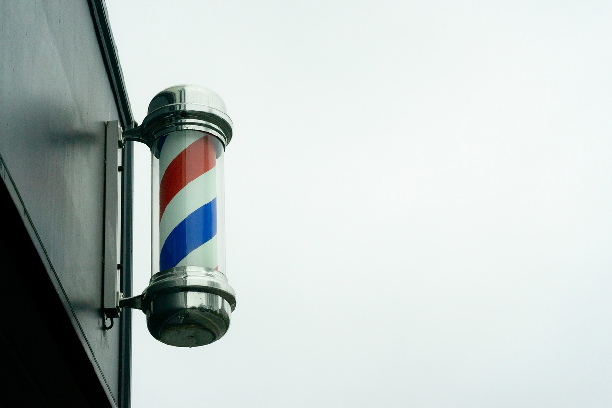 Photograph of a Barber Pole